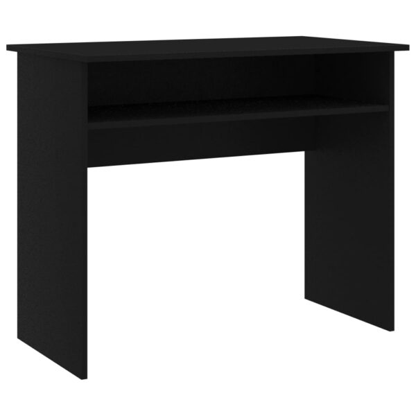 vidaXL Desk Black 35.4"x19.7"x29.1" Engineered Wood - Image 2