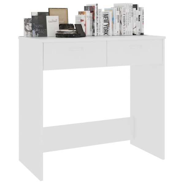 vidaXL Desk White 31.5"x15.7"x29.5" Engineered Wood - Image 5