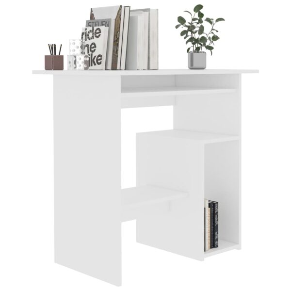 vidaXL Desk White 31.5"x17.7"x29.1" Engineered Wood - Image 3