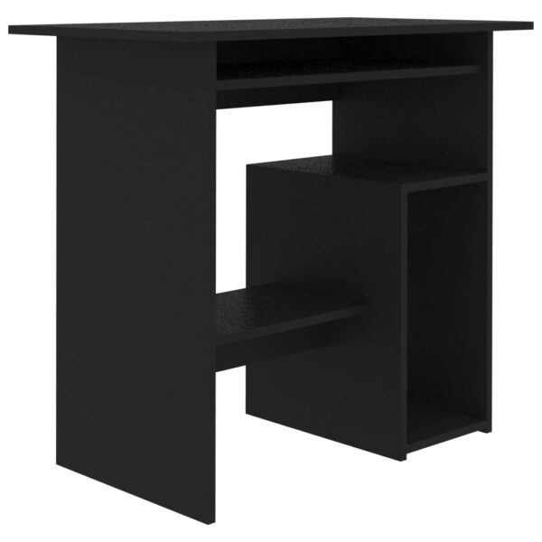 vidaXL Desk Black 31.5"x17.7"x29.1" Engineered Wood - Image 2