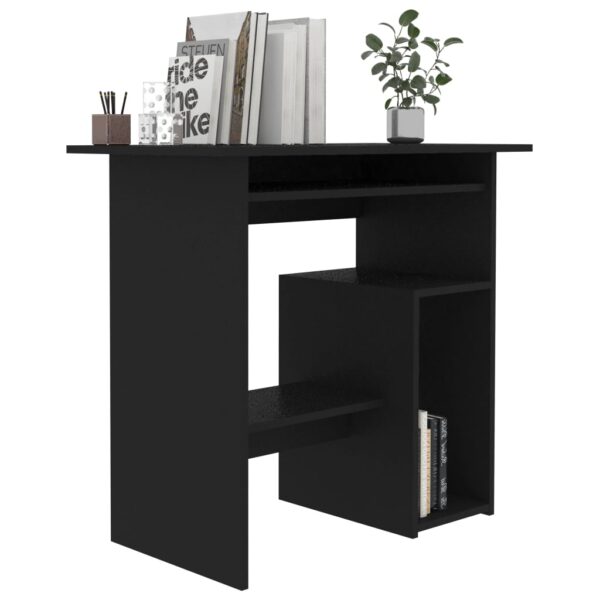 vidaXL Desk Black 31.5"x17.7"x29.1" Engineered Wood - Image 3