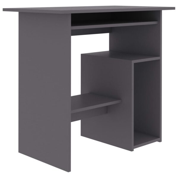 vidaXL Desk Gray 31.5"x17.7"x29.1" Engineered Wood - Image 2