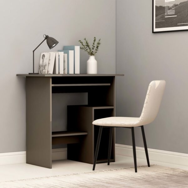 vidaXL Desk Gray 31.5"x17.7"x29.1" Engineered Wood