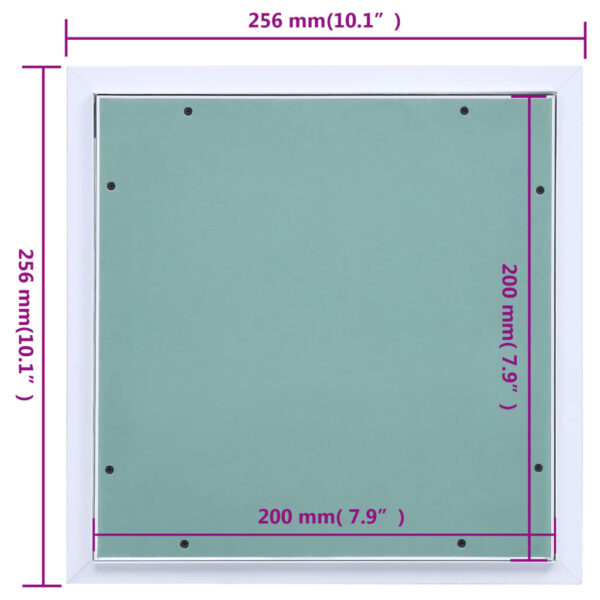 vidaXL Access Panel with Aluminum Frame and Plasterboard 7.9"x7.9" - Image 9