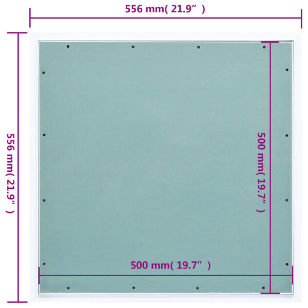 vidaXL Access Panel with Aluminum Frame and Plasterboard 19.7"x19.7" - Image 9