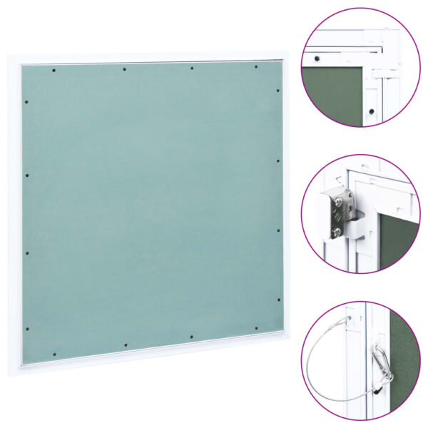 vidaXL Access Panel with Aluminum Frame and Plasterboard 23.6"x23.6"