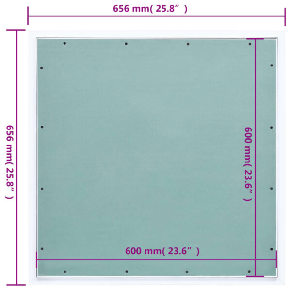 vidaXL Access Panel with Aluminum Frame and Plasterboard 23.6"x23.6" - Image 9