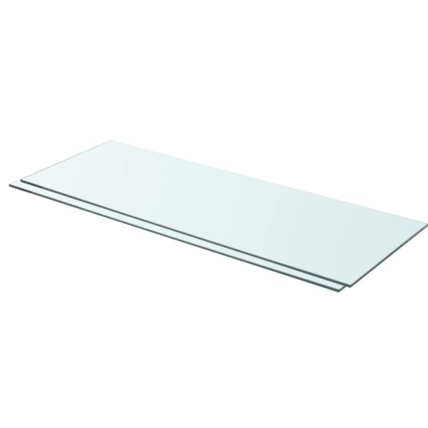 vidaXL Shelves 2 pcs Panel Glass Clear 31.5"x11.8"