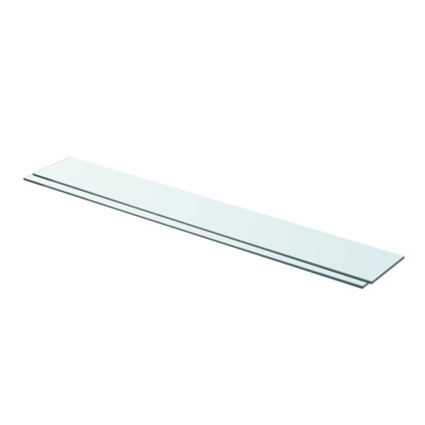 vidaXL Shelves 2 pcs Panel Glass Clear 35.4"x4.7"