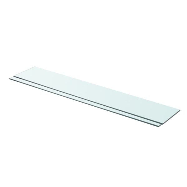 vidaXL Shelves 2 pcs Panel Glass Clear 35.4"x5.9"