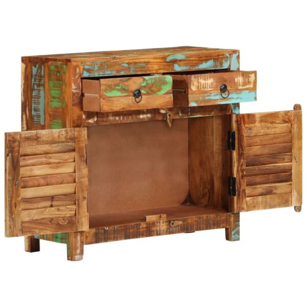 vidaXL Sideboard 27.6"x11.8"x26.8" Solid Reclaimed Wood - Image 4