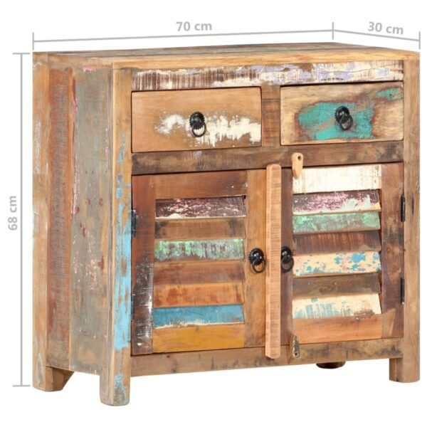 vidaXL Sideboard 27.6"x11.8"x26.8" Solid Reclaimed Wood - Image 9