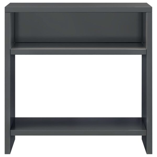 vidaXL Bedside Cabinet High Gloss Gray 15.7"x11.8"x15.7" Engineered Wood - Image 4