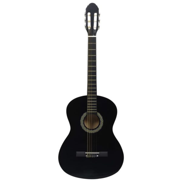 vidaXL Classical Guitar for Beginner Black 4/4 39" Basswood - Image 2