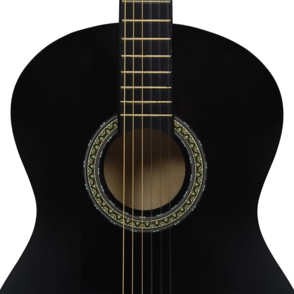 vidaXL Classical Guitar for Beginner Black 4/4 39" Basswood - Image 5