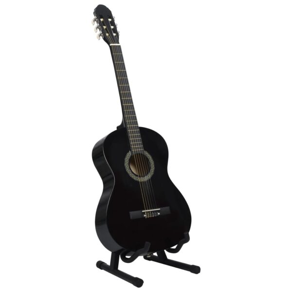 vidaXL 12 Piece Classical Guitar Beginner Set Black 4/4 39" - Image 5