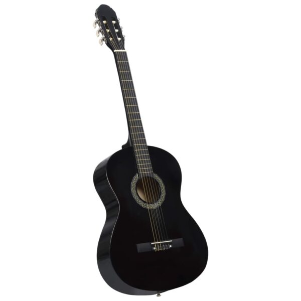 vidaXL 12 Piece Classical Guitar Beginner Set Black 4/4 39" - Image 6