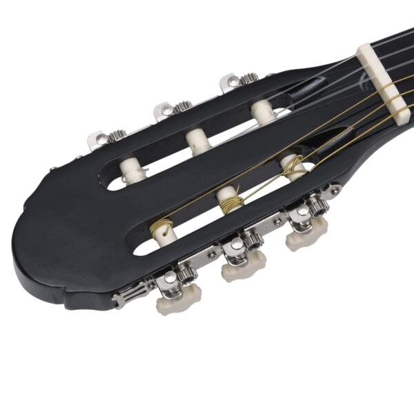 vidaXL 12 Piece Classical Guitar Beginner Set Black 4/4 39" - Image 9