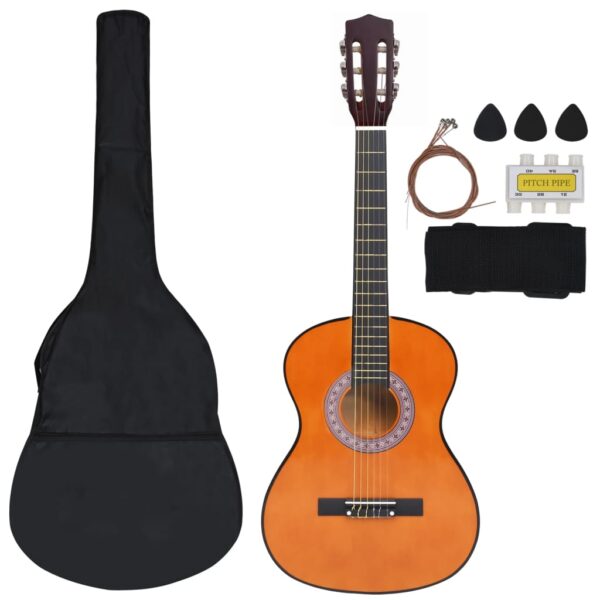 vidaXL 8 Piece Classical Guitar Kids and Beginner Set 3/4 36" - Image 2