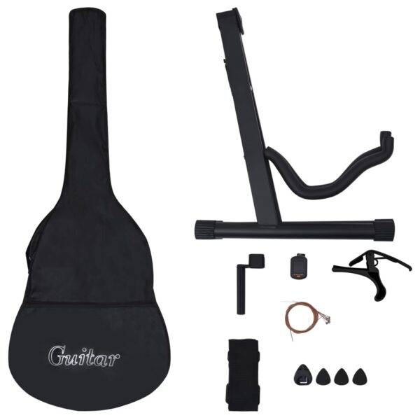 vidaXL 12 Piece Western Acoustic Cutaway Guitar Set with 6 Strings 38" - Image 4