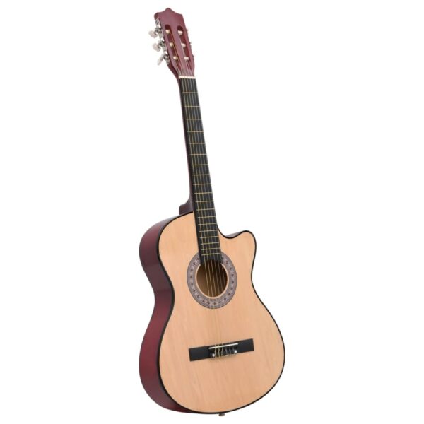 vidaXL 12 Piece Western Acoustic Cutaway Guitar Set with 6 Strings 38" - Image 6