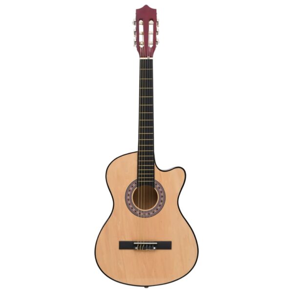 vidaXL 12 Piece Western Acoustic Cutaway Guitar Set with 6 Strings 38" - Image 7