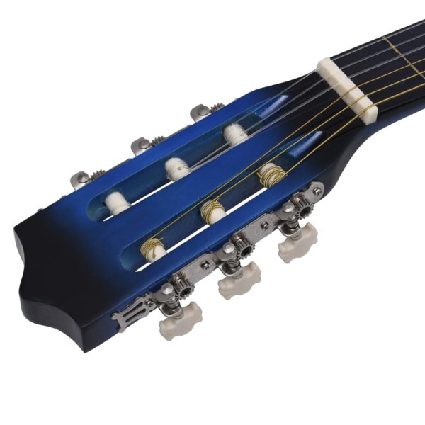 vidaXL Western Classical Cutaway Guitar with 6 Strings Blue Shaded 38" - Image 4