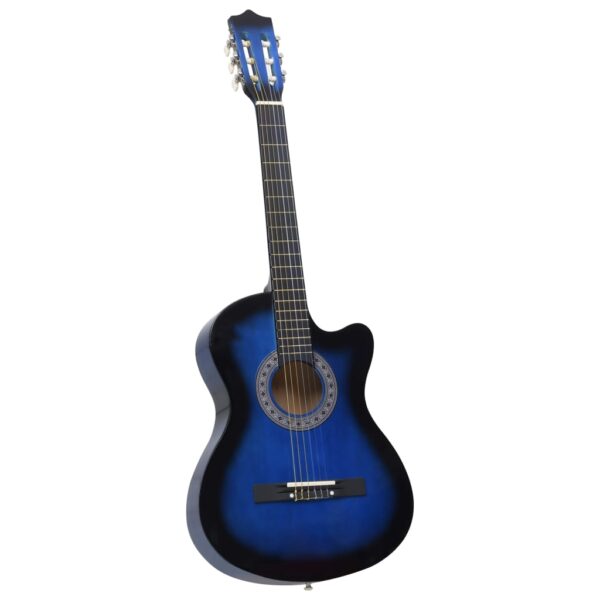 vidaXL 12 Piece Western Classical Guitar Set with 6 Strings Blue 38" - Image 6