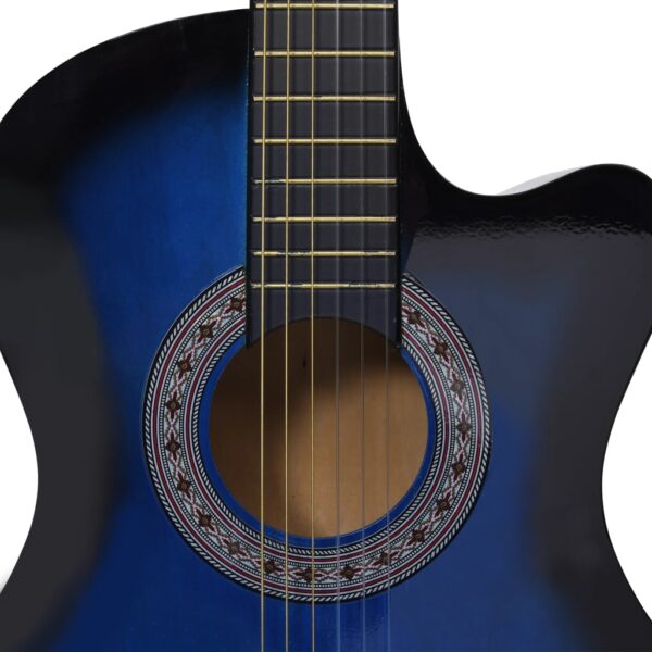 vidaXL 12 Piece Western Classical Guitar Set with 6 Strings Blue 38" - Image 10