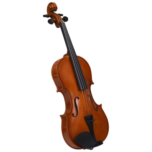 vidaXL Violin Full Set with Bow and Chin Rest Dark Wood 4/4 - Image 3