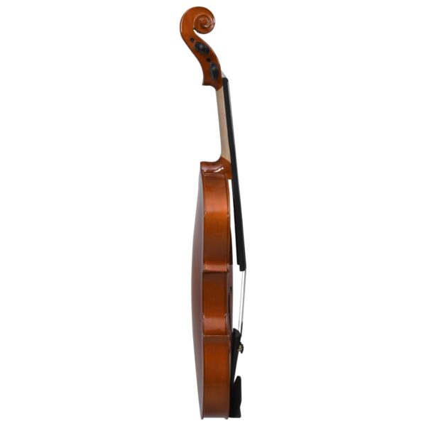 vidaXL Violin Full Set with Bow and Chin Rest Dark Wood 4/4 - Image 5