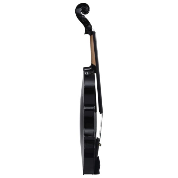 vidaXL Violin Full Set with Bow and Chin Rest Black 4/4 - Image 5