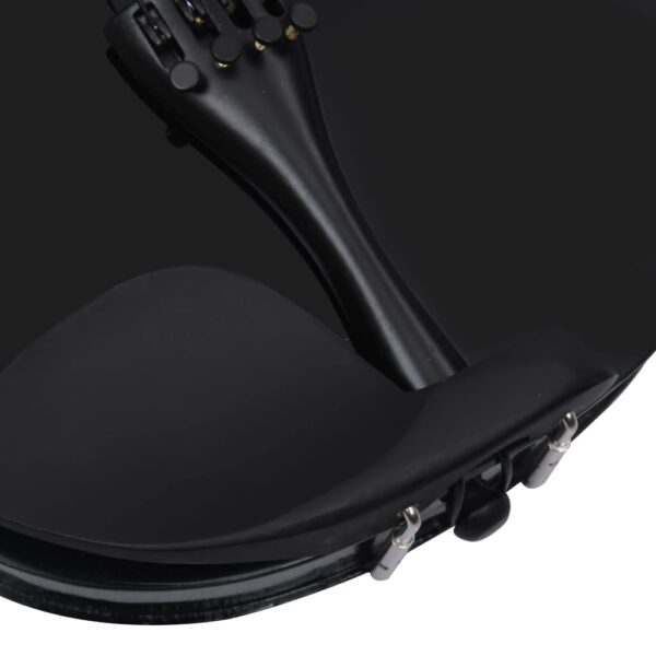 vidaXL Violin Full Set with Bow and Chin Rest Black 4/4 - Image 7