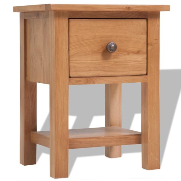 vidaXL Nightstands 2 pcs 14.2"x11.8"x18.5" Solid Oak Wood - Image 2