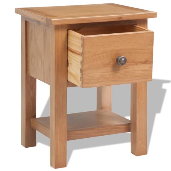 vidaXL Nightstands 2 pcs 14.2"x11.8"x18.5" Solid Oak Wood - Image 3