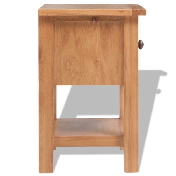 vidaXL Nightstands 2 pcs 14.2"x11.8"x18.5" Solid Oak Wood - Image 5