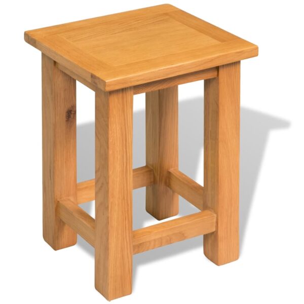 vidaXL End Tables 2 pcs 10.6"x9.5"x14.6" Solid Oak Wood - Image 2