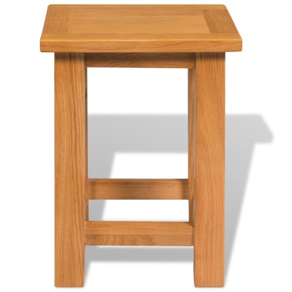 vidaXL End Tables 2 pcs 10.6"x9.5"x14.6" Solid Oak Wood - Image 3