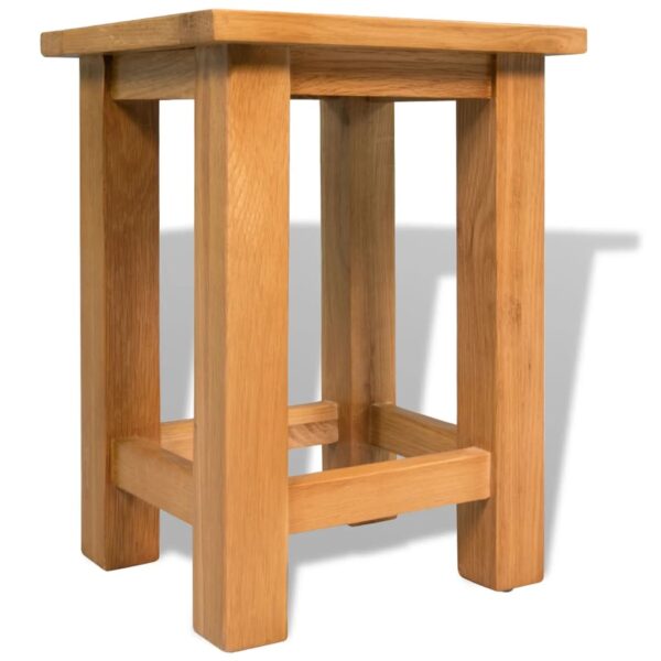 vidaXL End Tables 2 pcs 10.6"x9.5"x14.6" Solid Oak Wood - Image 4