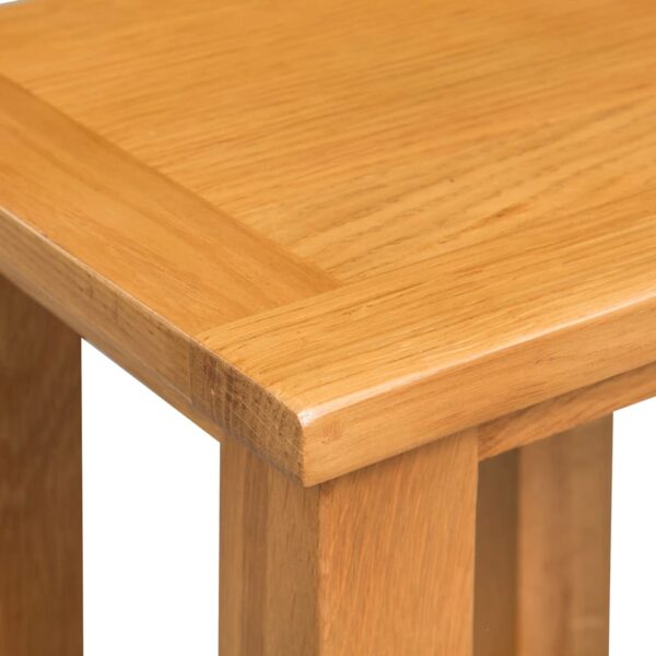 vidaXL End Tables 2 pcs 10.6"x9.5"x14.6" Solid Oak Wood - Image 5