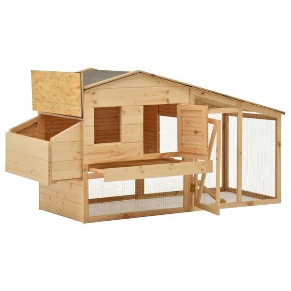 vidaXL Chicken Cage Solid Pine Wood 70.1"x26.4"x36.2" - Image 2