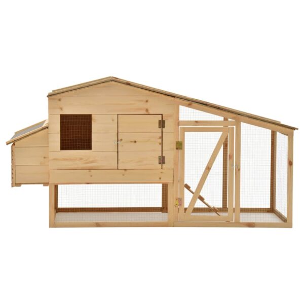 vidaXL Chicken Cage Solid Pine Wood 70.1"x26.4"x36.2" - Image 3