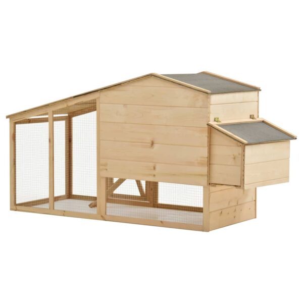 vidaXL Chicken Cage Solid Pine Wood 70.1"x26.4"x36.2" - Image 4