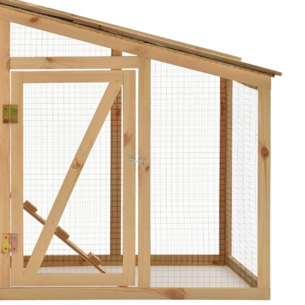 vidaXL Chicken Cage Solid Pine Wood 70.1"x26.4"x36.2" - Image 6