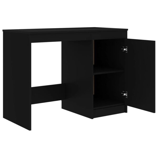 vidaXL Desk Black 39.4"x19.7"x29.9" Engineered Wood - Image 4