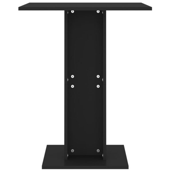 vidaXL Bistro Table Black 23.6"x23.6"x29.5" Engineered Wood - Image 4