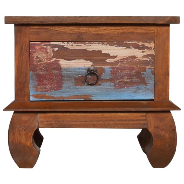 vidaXL Bedside Cabinet 17.7"x13.8"x15.7" Reclaimed Teak Wood - Image 3