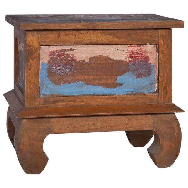 vidaXL Bedside Cabinet 17.7"x13.8"x15.7" Reclaimed Teak Wood - Image 5