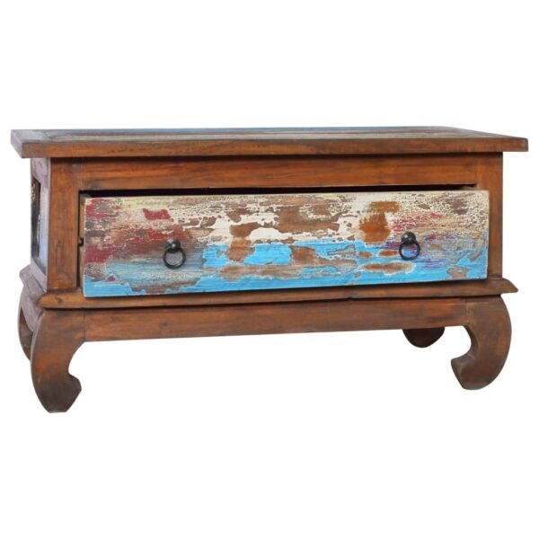 vidaXL Coffee Table 31.5"x19.7"x15.7" Reclaimed Teak Wood - Image 2