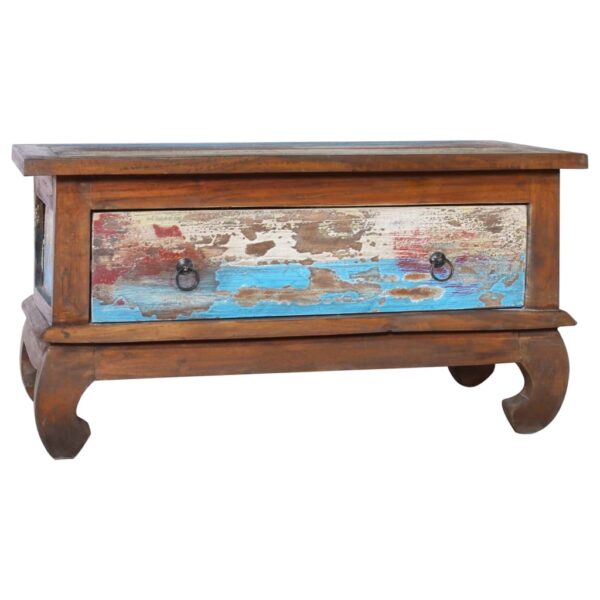 vidaXL Coffee Table 31.5"x19.7"x15.7" Reclaimed Teak Wood - Image 9